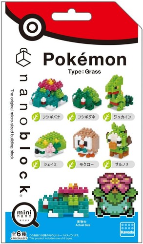 Nano Block Mini Nano Pokemon Kusa Type (BOX) 1BOX = 6 pieces, 6 types in total - Picture 3 of 3