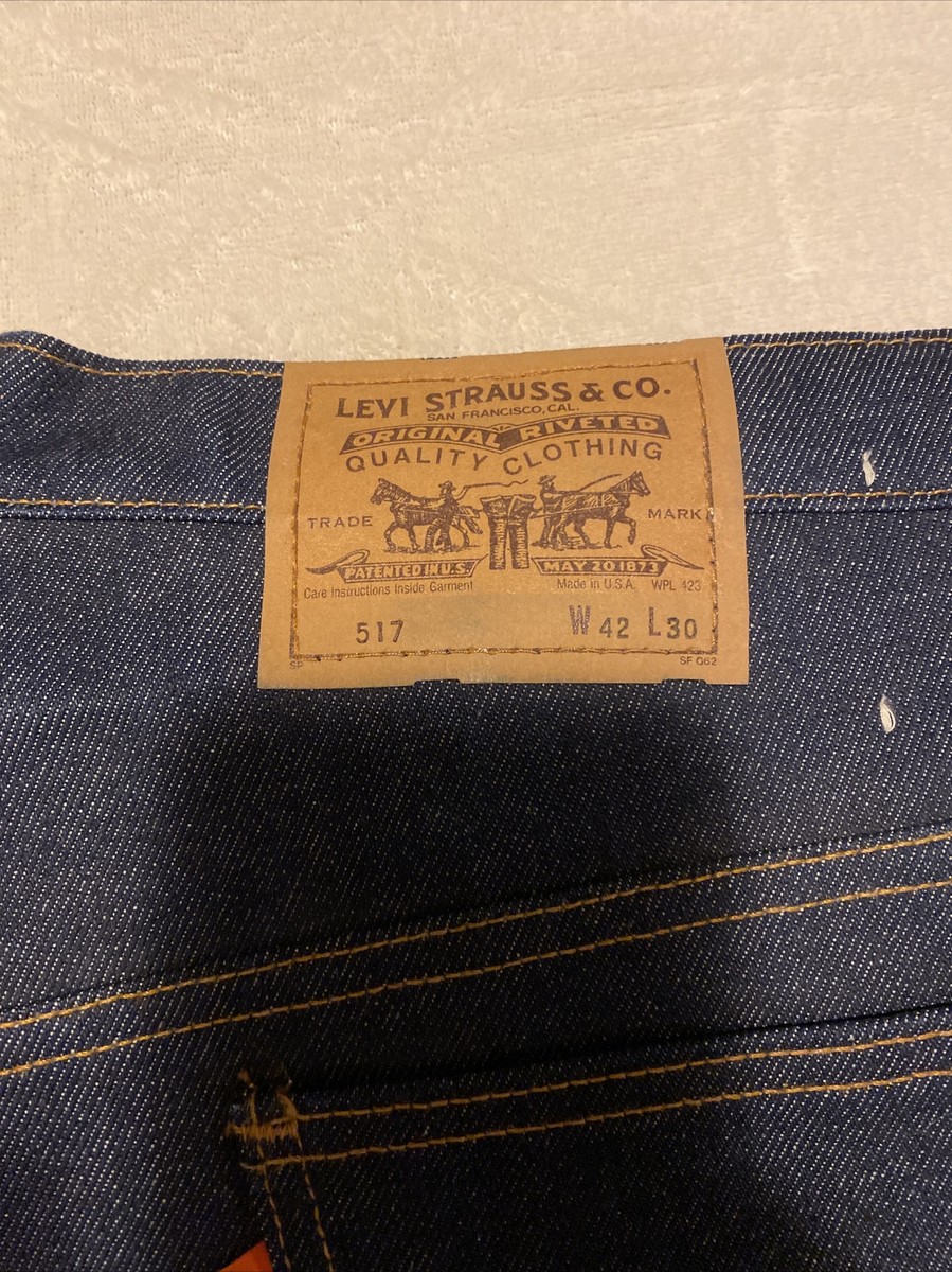 men's 517 Levi's jeans 42 x 30 Vintage made in the USA orange tab