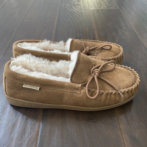 Bearpaw Men's Brown Moccasins Faux Fur 