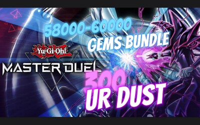  Yu-Gi-Oh! Master Duel Account | 60K-64K Gems Bundle | 600 UR Dust Total 
