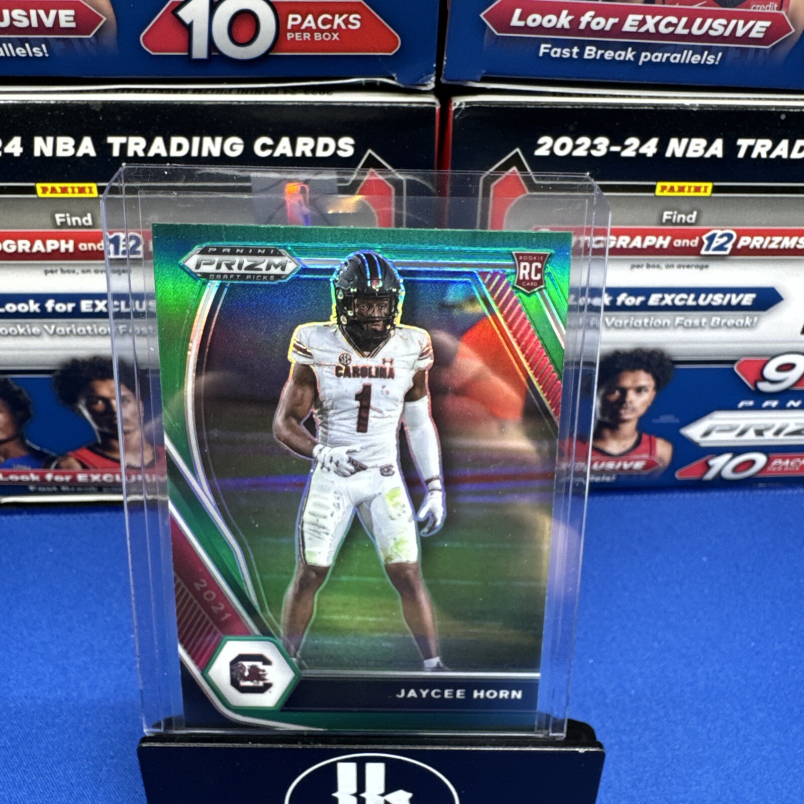 2021 Panini Prizm Draft Picks - Green Prizm #142 Jaycee Horn (RC)