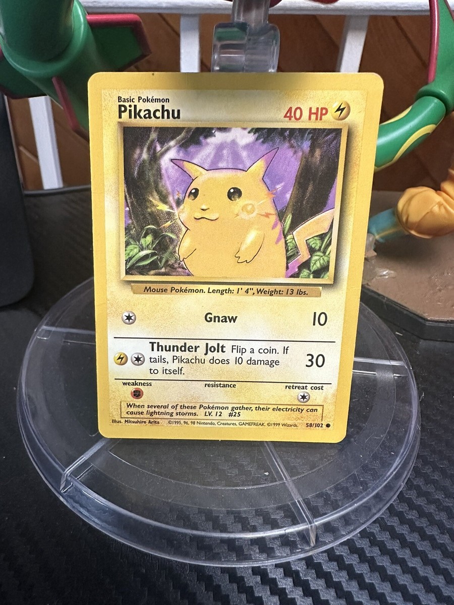 Pikachu 58/102 - Yellow Cheeks LP Non Holo - WotC Base Set