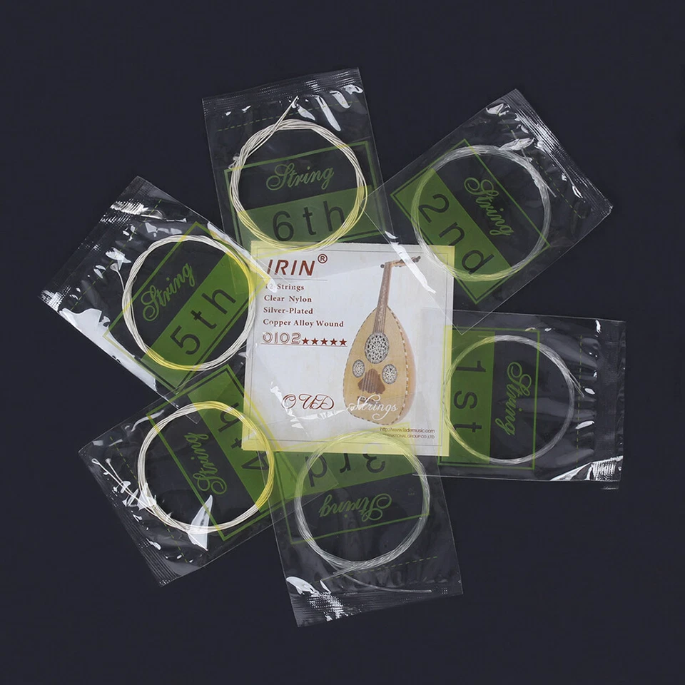New Oud Strings Set Clear Nylon -Plated Copper Alloy Wound 12-Strings D8C5 - Image 2 of 4