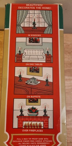 NIB. Vintage Mid Century Christmas Electric Candle Lamp Set of 2. New In Box. - Picture 7 of 7