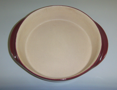 PAMPERED CHEF FAMILY HERITAGE STONEWARE CRANBERRY ROUND BAKING DISH 8"