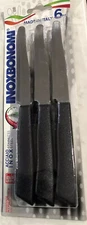 6x High Quality Serrated Edge Table Knives Inoxbonomi Knife Made in Italy New
