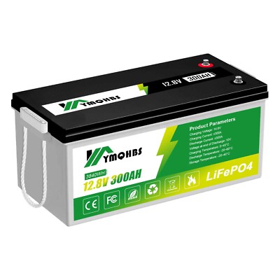 12V 300Ah Lithium Batterie LiFePO4 Akku BMS für Wohnmobil Solarbatterie Boot RV