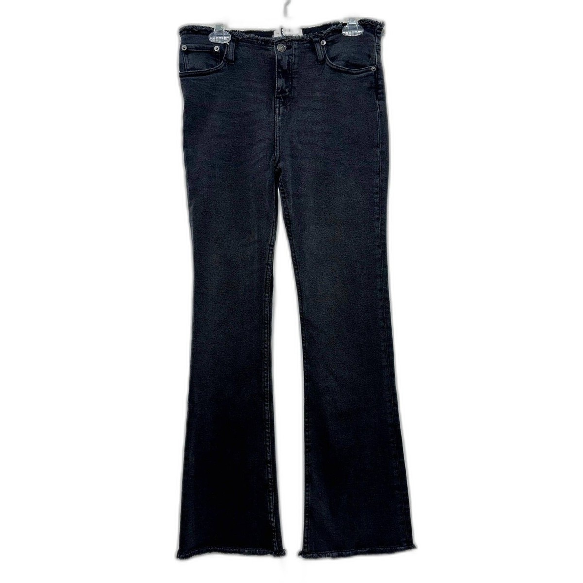 NWT Motel Rocks Frayed Low Rise Jeans W30 L32 Wide Leg Flare