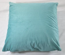 teal velevteen sofa pillow cover size 17" x 17" hidden zipper new sofa bed squar