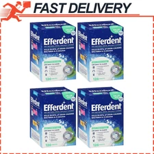 Efferdent Retainer & Denture Cleaner Tablets Minty and Fresh Clean 126 Ct 4 PACK