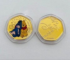 Disney Winnie The Pooh And Friends - N Is For Nap - 50p Shaped Gold Coin