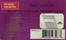 4,000 Fas'ners Unlimited 1 1/2-inch x 15-Gauge Angled Finish Nails - SFN112