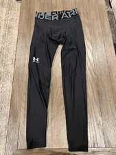 Mens Under Armour Jock Spandex Tights Compression Pants Black Pocket M