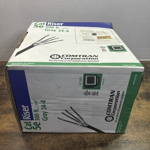 Comtran Cat Riser 5e 500ft Gray 24 AWG 4Pr - Less Than 50ft Has Been Used - Bild 7 von 10