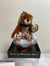 Carrie # 639  World of Miniature Bears 2.75" Becky Wheeler Velvet  NEW