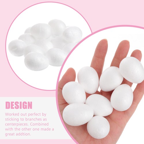 3.5cm Foam Egg Pack of 50 for Easter DIY Decorations and Crafts - Picture 2 of 12