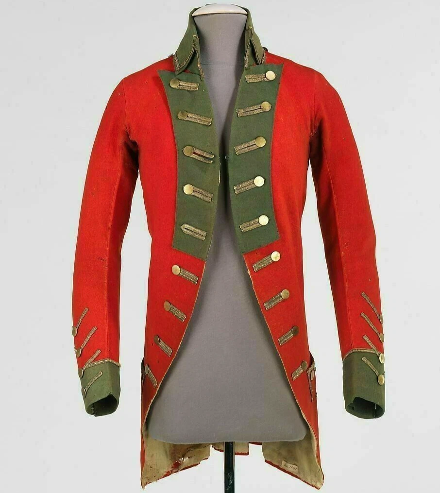 New Red 18th Century British Old Fashion Men s Wool Military Coat