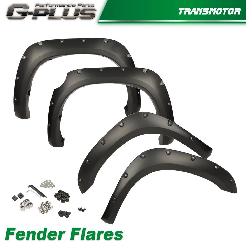 Apto para Toyota Tundra 2007-2013 bolsillo remache estilo guardabarros llamaradas 4 piezas Foto 2 de 4