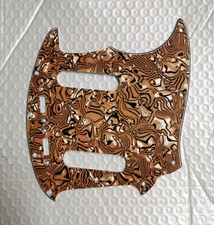 Guitar Parts For US Fender Mustang Guitar Pickguard Scratch Plate,Brown Shell