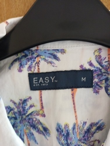 Matalan Easy Mens S/S Shirt Size MEDIUM Tropical Palm Trees Cotton VGC - Imagen 2 de 14
