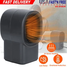 2022 Electric Space Fast Heater Heating Fan Portable Home Office Warm 500W Black