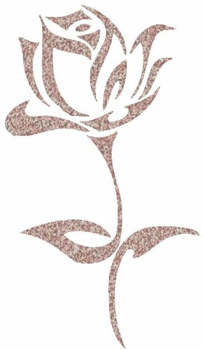 Tribal Rose Glitter Vinyl Decal Sticker Window Wall Mirror Car Art 9 colours - Picture 5 of 18