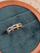 Sterling Silver Crisscross Ring 8.5 Infinity Band, 925 Stamped, Elegant Gift