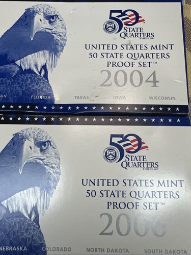Lot Of 6 2003/04/05/06/07/08 US Mint50 State Quarters Proof Set OGP w/COA /Clad - Picture 3 of 7