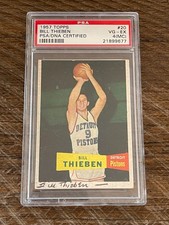1957-58 1957 Topps Bill Thieben (d. 2021) signed PSA/DNA 4 autographed Auto