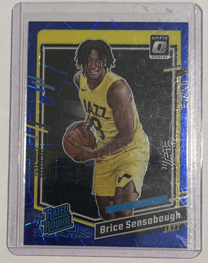 2023-24 Panini Donruss Optic Rookie Brice Sensabaugh #209 Blue Velocity Prizm
