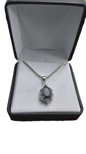 Amethyst Crystal Pendant with a 20-inch Chain Brand-New