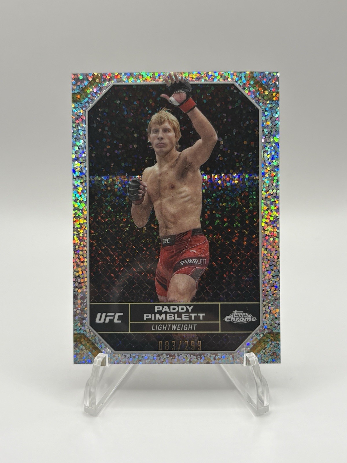 2024 Topps Chrome UFC Paddy Pimblett #151 Speckle Refractor /299 MMA Card