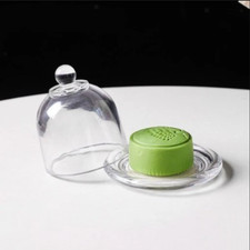 Cake Stand Glass Cover Serving Tray with Lid round edge