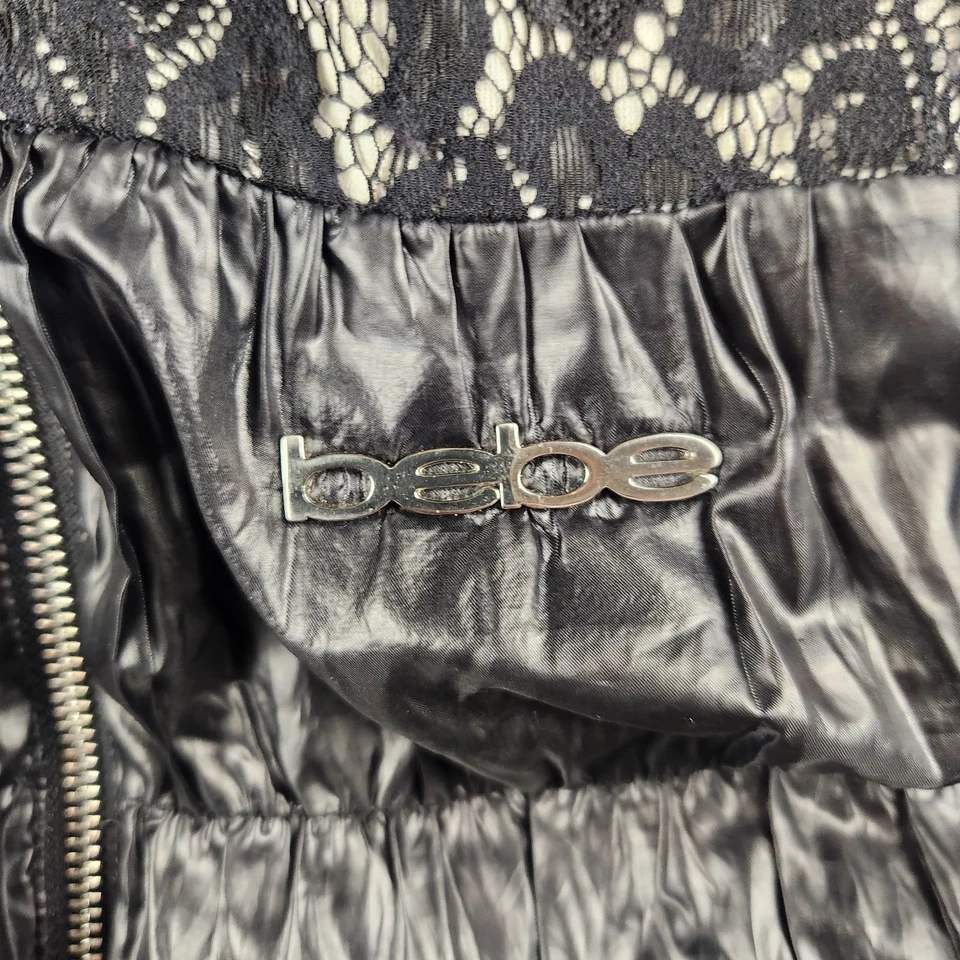 Chaleco BEBE Mujer Talla Pequeña Negro Puffer Con Capucha Piel Sintética Plumón Cremallera Completa Chaleco Foto 3 de 4