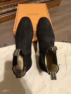 Barker Sutton Chelsea Black Suede Boots 11.5UK