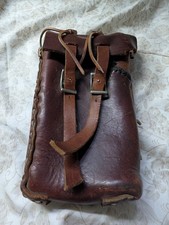 Vintage Brown Leather Utility Pouch Bag