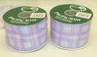 Lot of 2 Wired Edge Ribbon 2.5" by 10 yd Glitter blue pink white Pacific Rim — photo 1