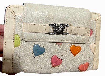 BRIGHTON FRESCA Colored HEARTS Spring MG Purse WALLET Organizer