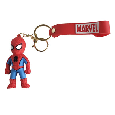 Marvel Spider-Man Keychain Superhero Figure Bag Charm Strap Avengers Comic 3-D