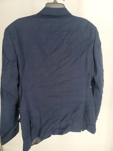 Armani Exchange Blazer Mens Large 40L Blue Modern Fit Superfine Wool Suit Jacket - Picture 16 of 17