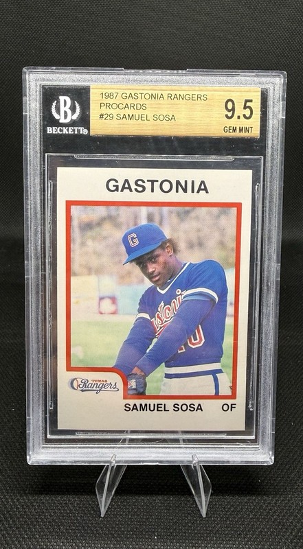 1987 ProCards Gastonia Rangers #29 Sammy Sosa BGS Gem Mint 9.5