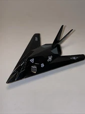 Diecast Toy Airplane F-117 Black Stealth Fighter Jet In Air Flyers Collectible