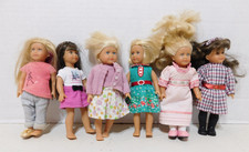 6 American Girl Mini Doll Lot Caroline, Kit-2, Molly, Grace, Isabelle