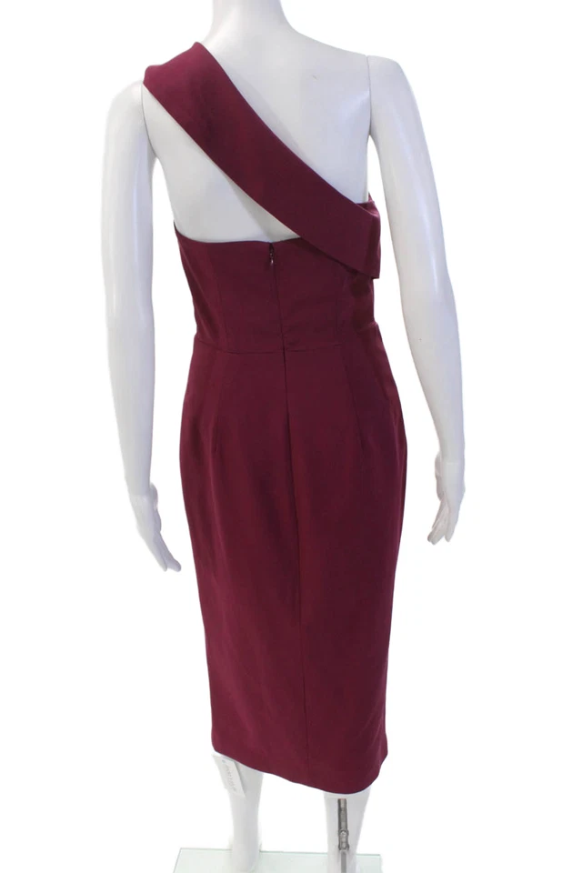 Vestido para mujer Yumi Kim de un hombro sin mangas con abertura frontal púrpura talla pequeña Foto 3 de 4