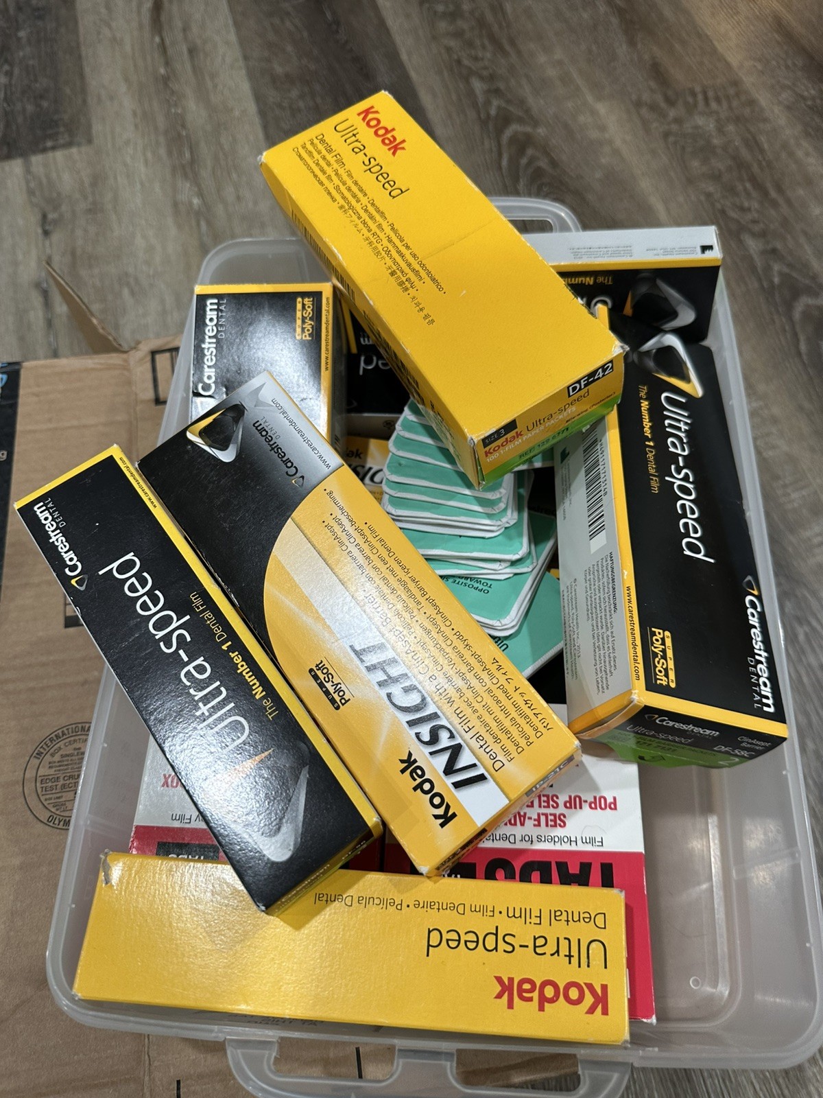 Large Lot Expired Kodak & Carestream Dental X-Ray Film + Temrex Bitewing Tabs