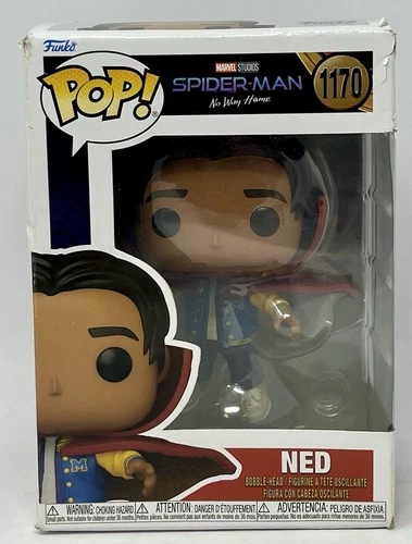 Funko Pop Marvel Spider-Man No Way Home Ned w/Cape Walmart #1170 Pkg Damaged