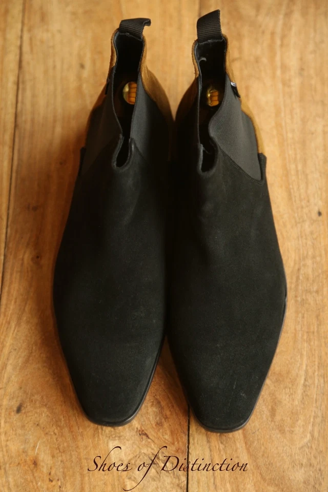 Paul Smith Gerald Tostado Negro Gamuza Chelsea Botas Zapatos Para Hombre UK 9 US 10 EU 43 Foto 4 de 4