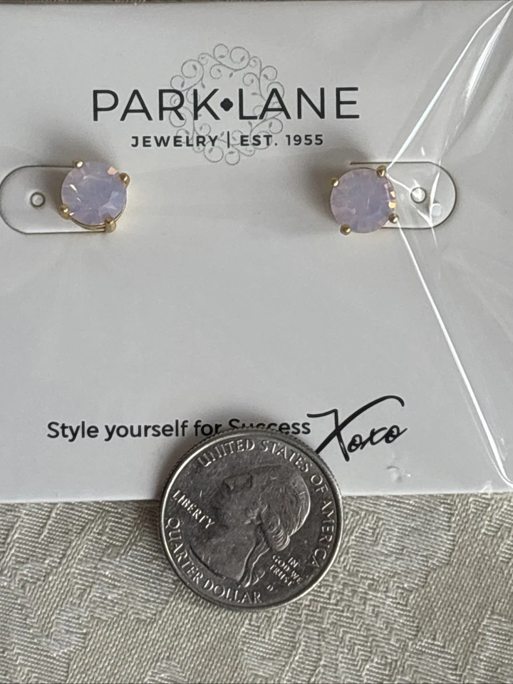 Park Lane Impression Earrings Light Pink Opal Gold Tone Fashion NWT Lovely - Изображение 3 из 4