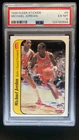 1986-87 Fleer Michael Jordan Stickers Rookie RC #8 Bulls PSA 6