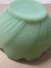 Fire King Jadeite Lotus Blossom Leaf Dessert Cup Bowl. READ